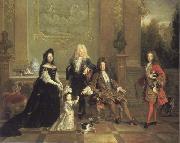 French school Louis XIV and his Heirs Spain oil painting artist